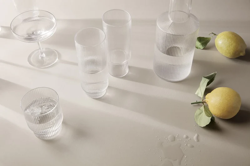 GLAS RIPPLE 4ER SET