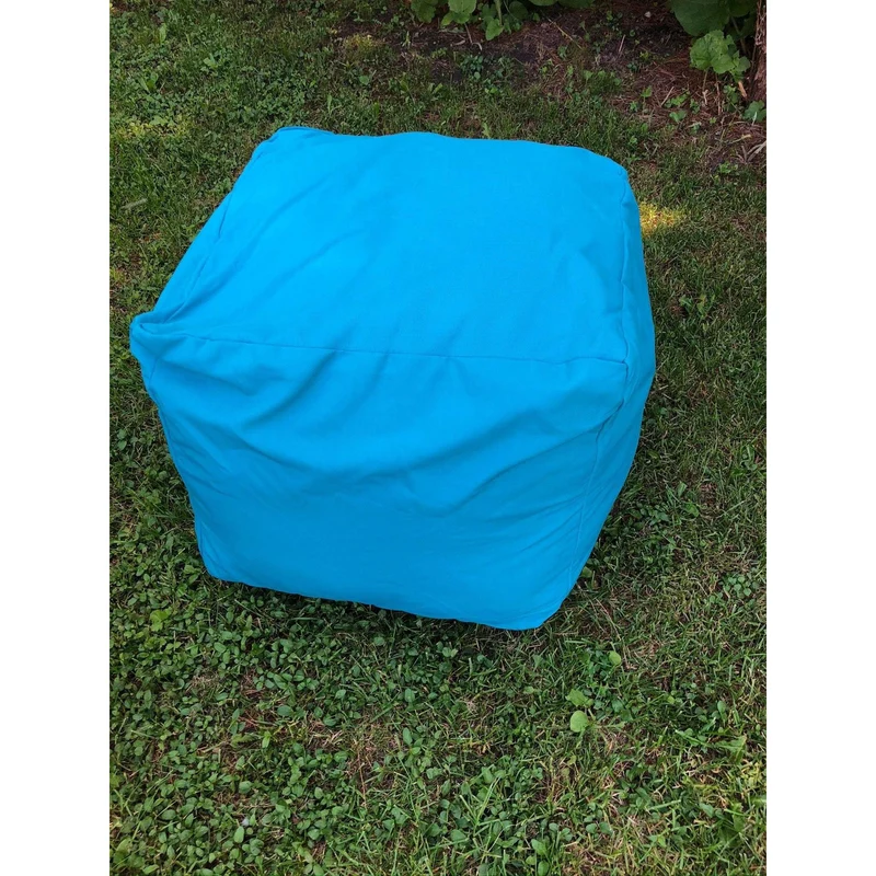DIY Pouf Cover, Outdoor Poufs, Blue Bright Poufs