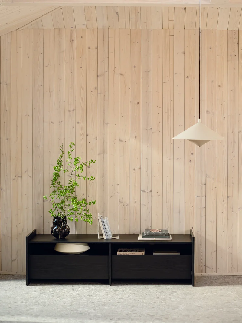 Meuble TV en bois marron 161,8×45×48,3 cm Hido - Noo.ma