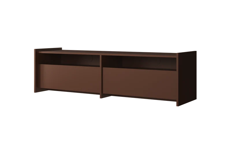 Meuble TV en bois marron 161,8×45×48,3 cm Hido - Noo.ma