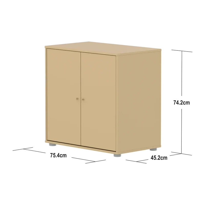 Flexa Saga Schrank, 2 Türen Sand/Grau