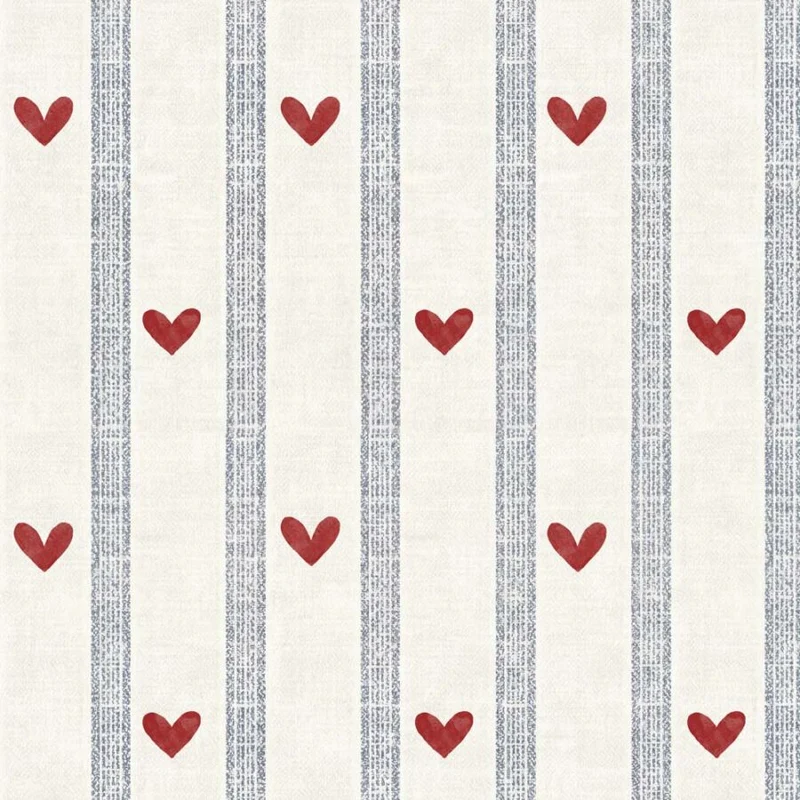 Dekornik Tapete Herzen and stripes morning Streifen 50 x 280