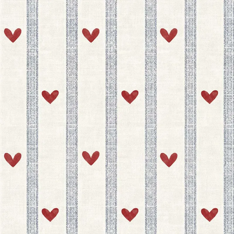 Dekornik Tapete Herzen and stripes morning Streifen 50 x 280