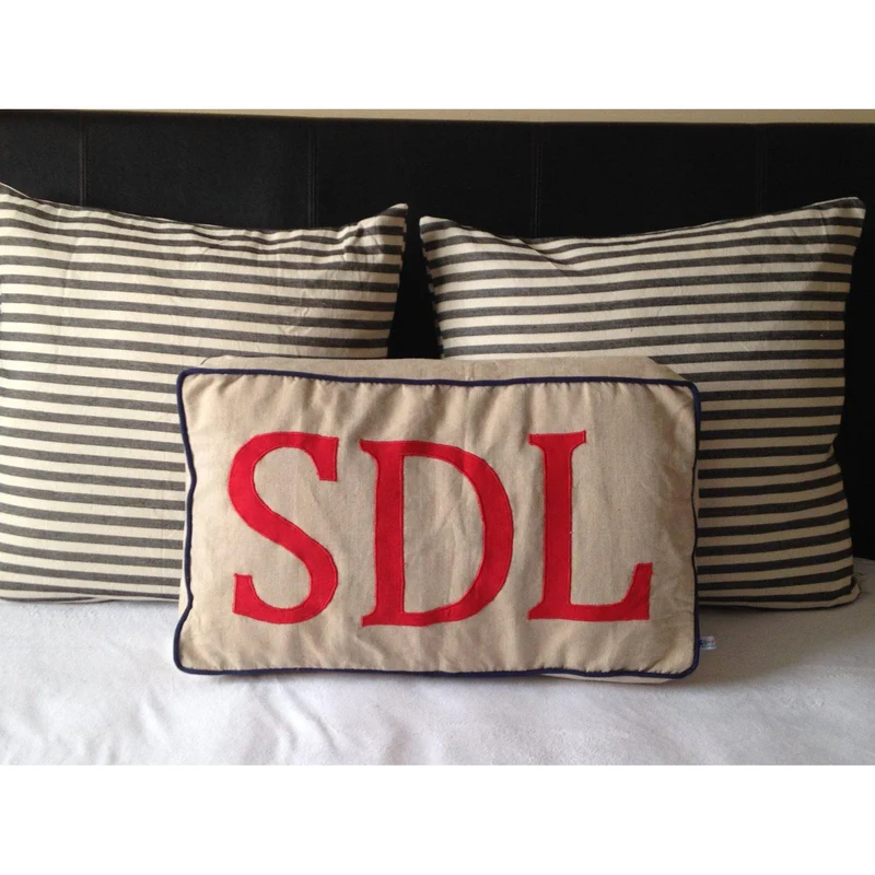 Large Applique Monogram Boys Room Decor