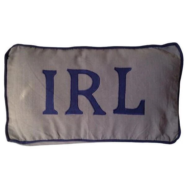 Large Appliqued Pillow Covers, Monogram Oversized Pillows