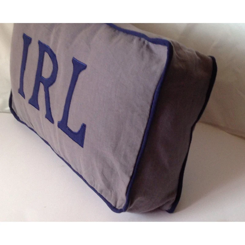 Large Appliqued Pillow Covers, Monogram Oversized Pillows