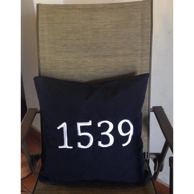 Outdoor House Number Pillow