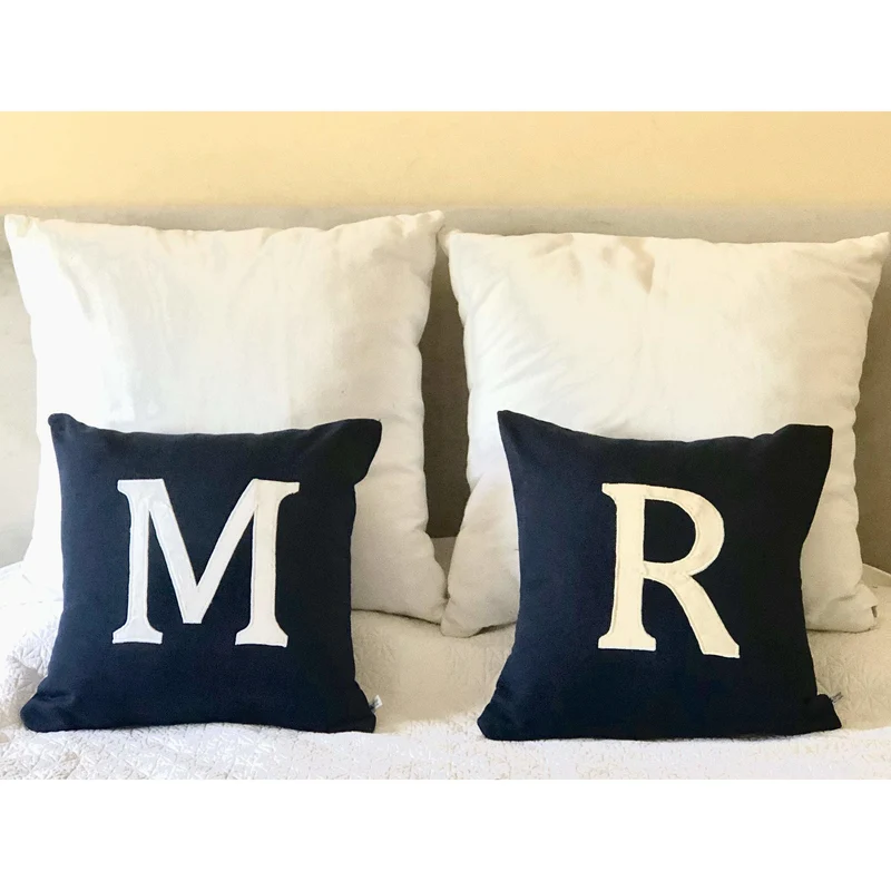 Navy Blue Square Pillows