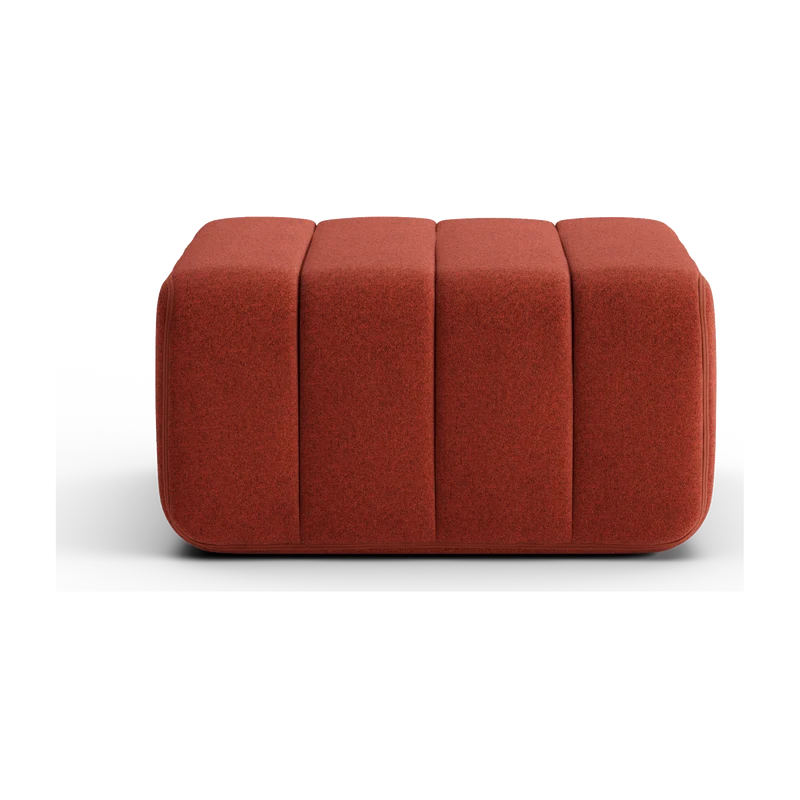 Module en tissu Dama en laine recyclée rouge 68x68x34cm Curt - Ambivalenz