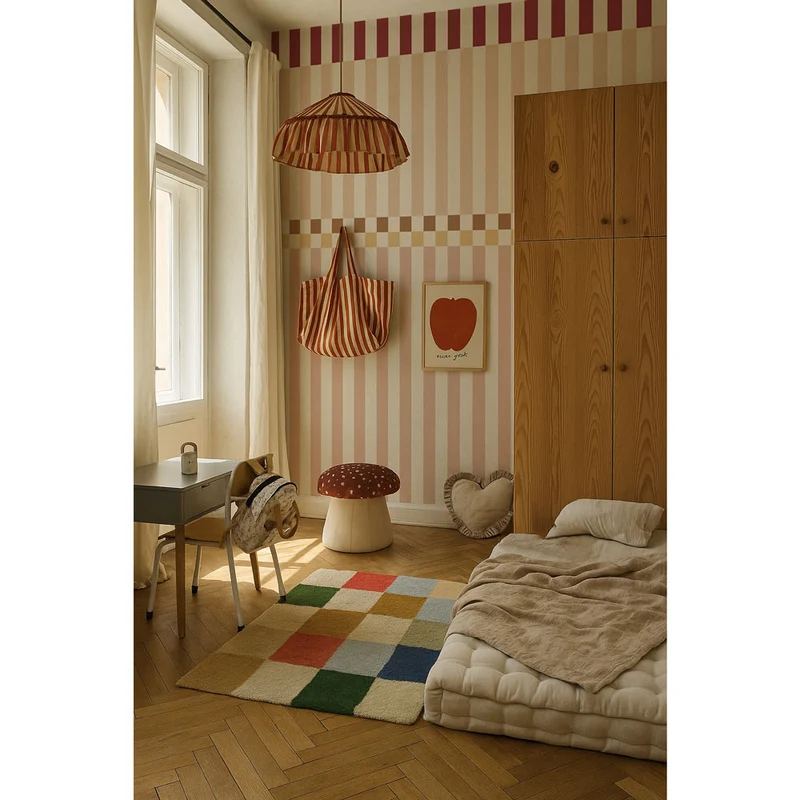 Dekornik Tapete Streifen happy cherry pink Streifen 50 x 280