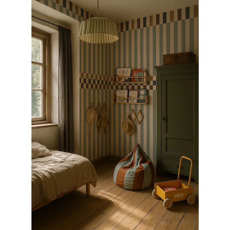 Dekornik Tapete Streifen happy green and 3 colours Streifen 50 x 280