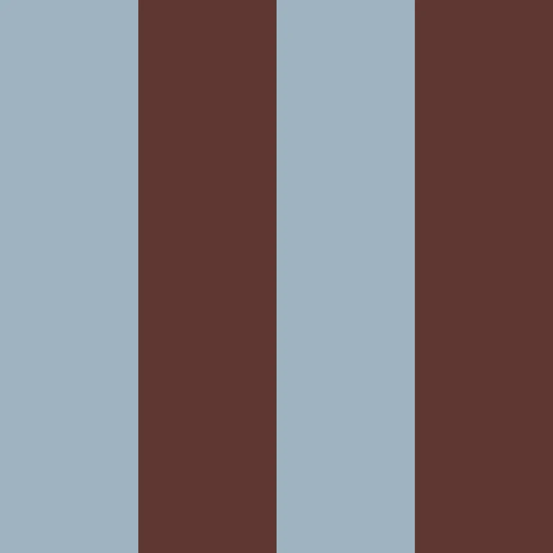 Dekornik Tapete Wide stripes classy brown and misty blue Streifen 50 x 280