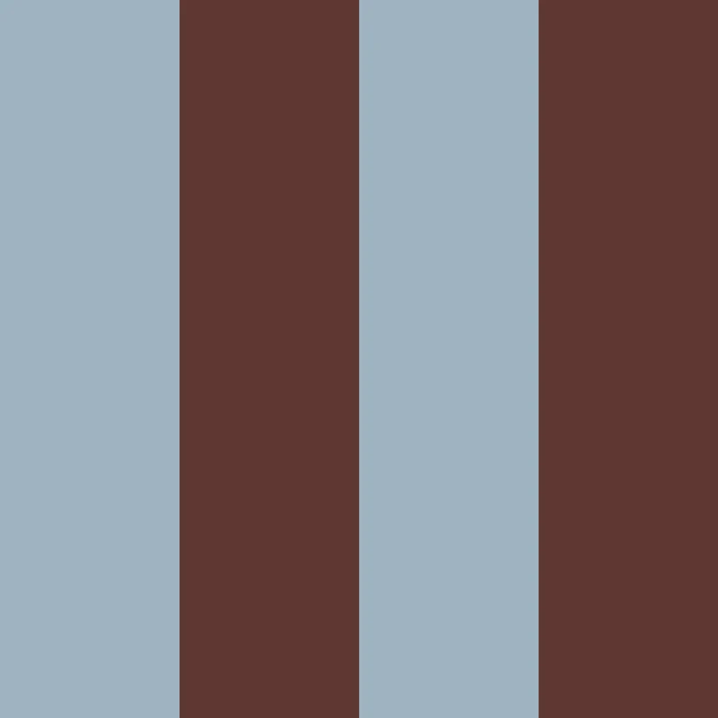 Dekornik Tapete Wide stripes classy brown and misty blue Streifen 50 x 280