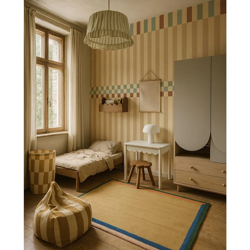 Dekornik Tapete Streifen nostalgia vintage colours Streifen 50 x 280