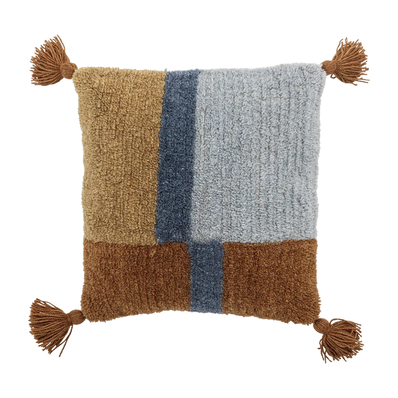 Centro Coussin Bleu Laine - Bloomingville