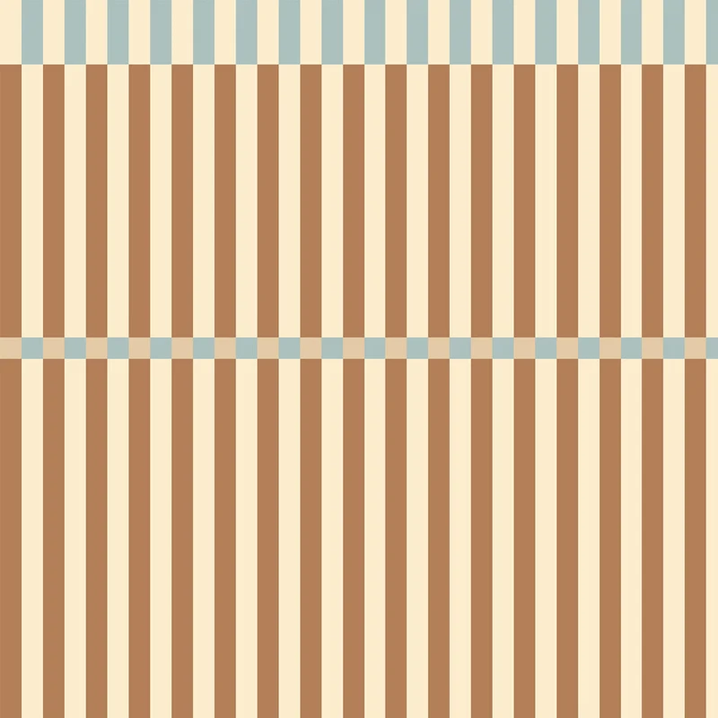 Dekornik Tapete Streifen nostalgia brown blue vintage Streifen 50 x 280