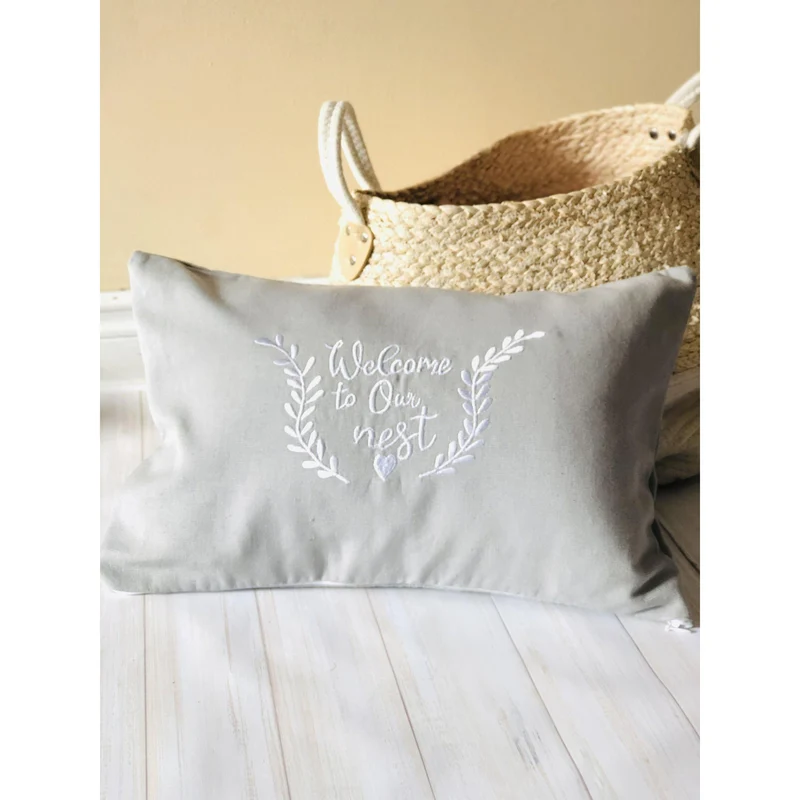 Welcome to the Nest Pillows | Cotton Pillows | Housewarming Pillow | Porch Pillow Cover | Zipper enclosure | Pillows with Inserts