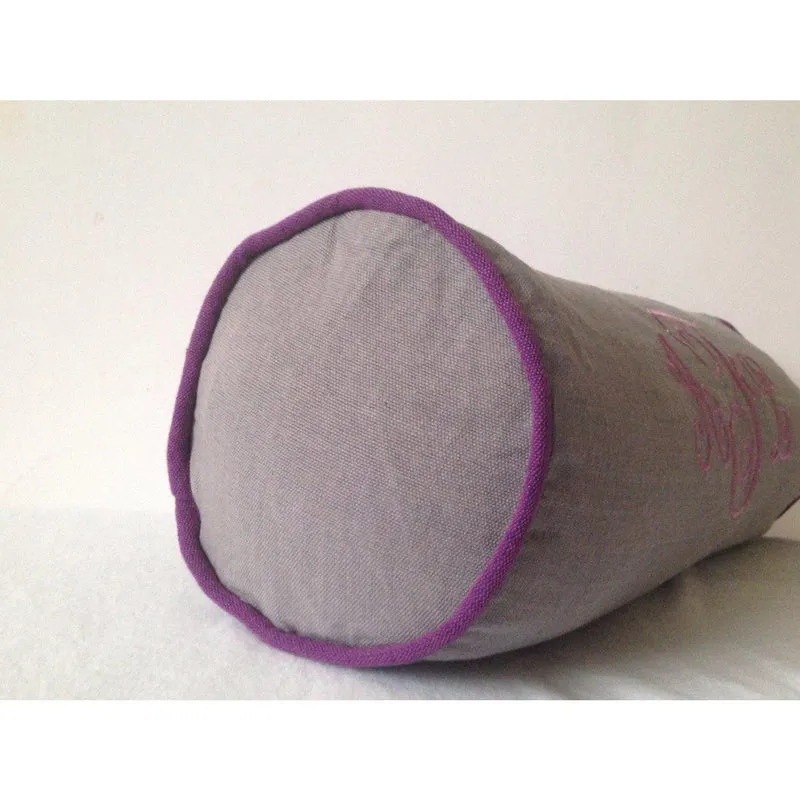Gray Bolster Throw Pillows, Personalized Round Throw Pillows
