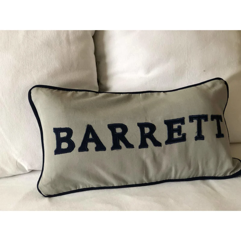 Gray Letter Pillows, Personalized Name Pillows