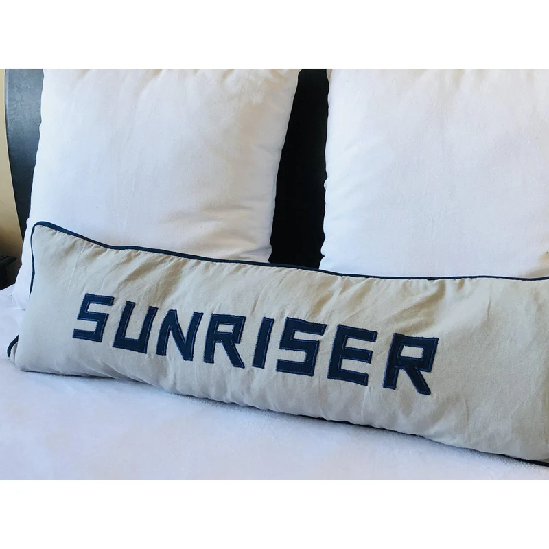Sunrise Appliqué Word Long Headboard Pillows