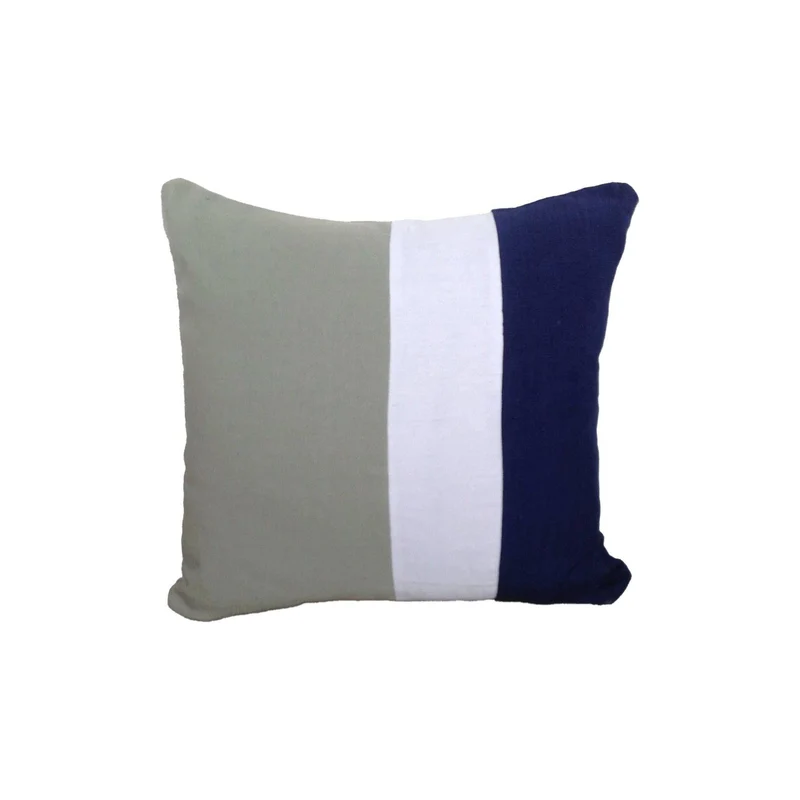 Color block Pillows Grey, White and Navy 16x16"
