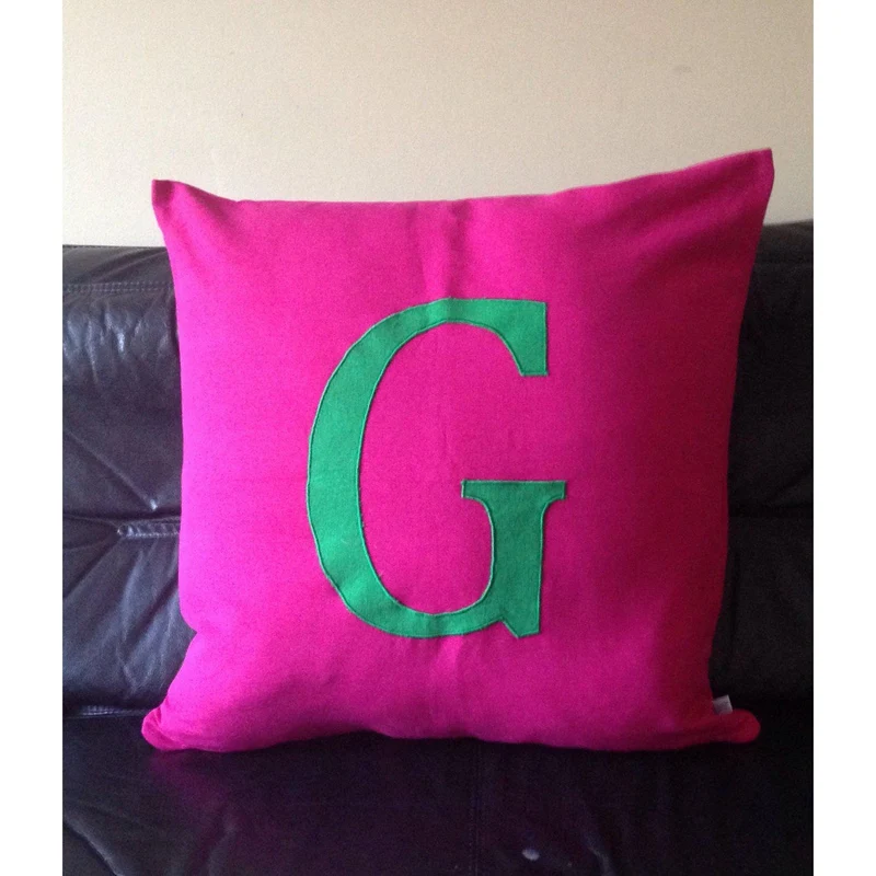 Personalized Appliqué Letter Throw Pillows