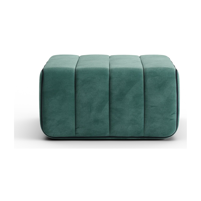 Module en tissu velours Barcelone vert 68x68x34cm Curt - Ambivalenz