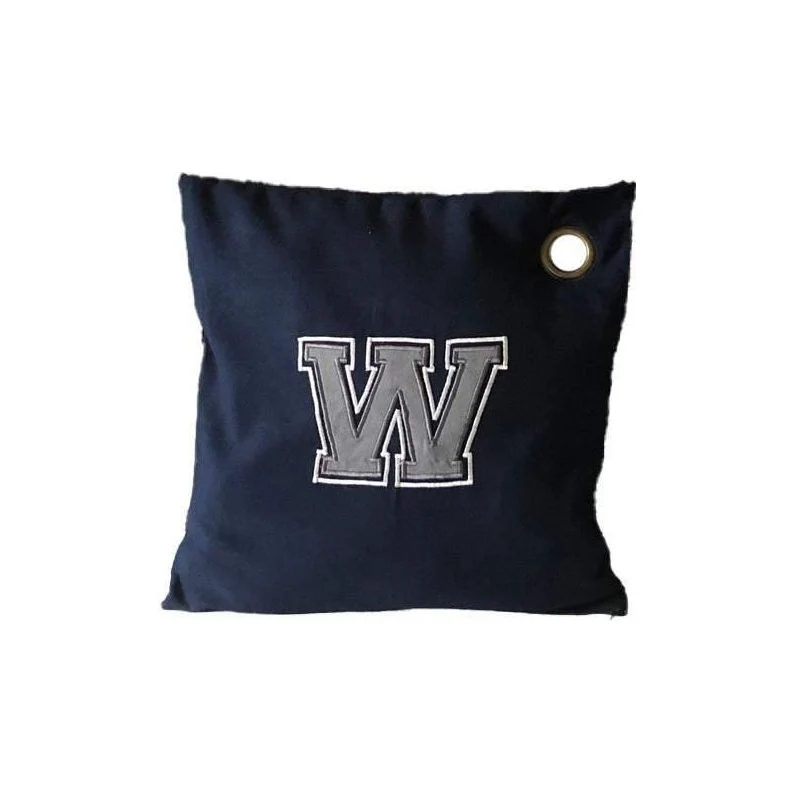 College Blue Varsity Throw Pillows