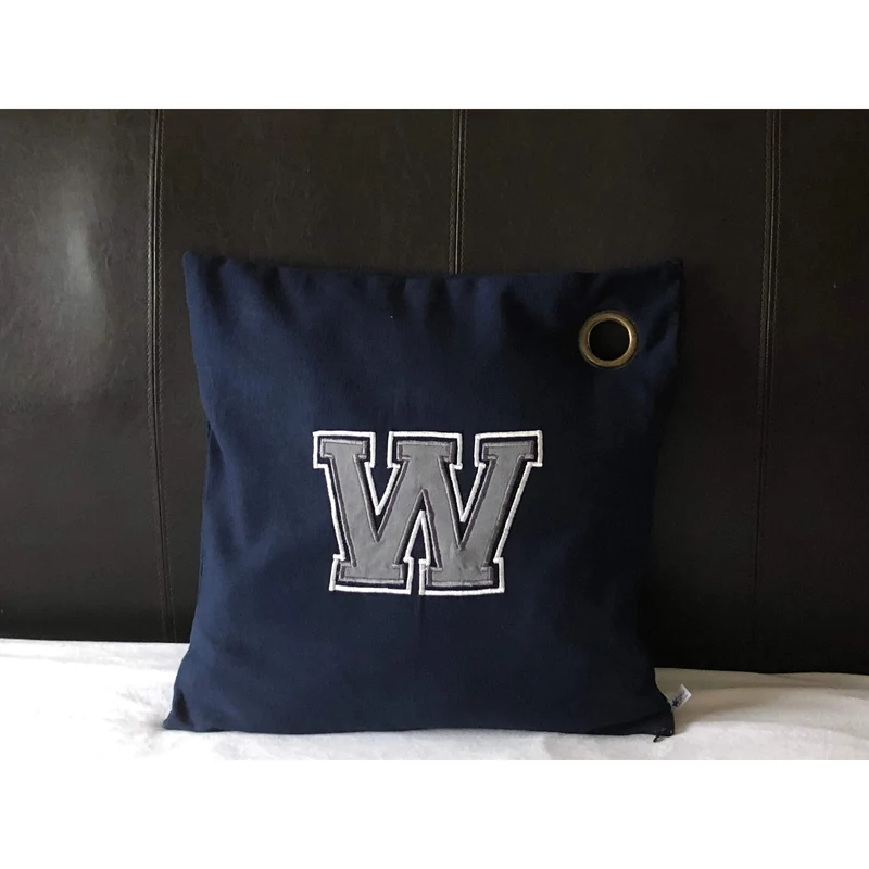 College Blue Varsity Throw Pillows