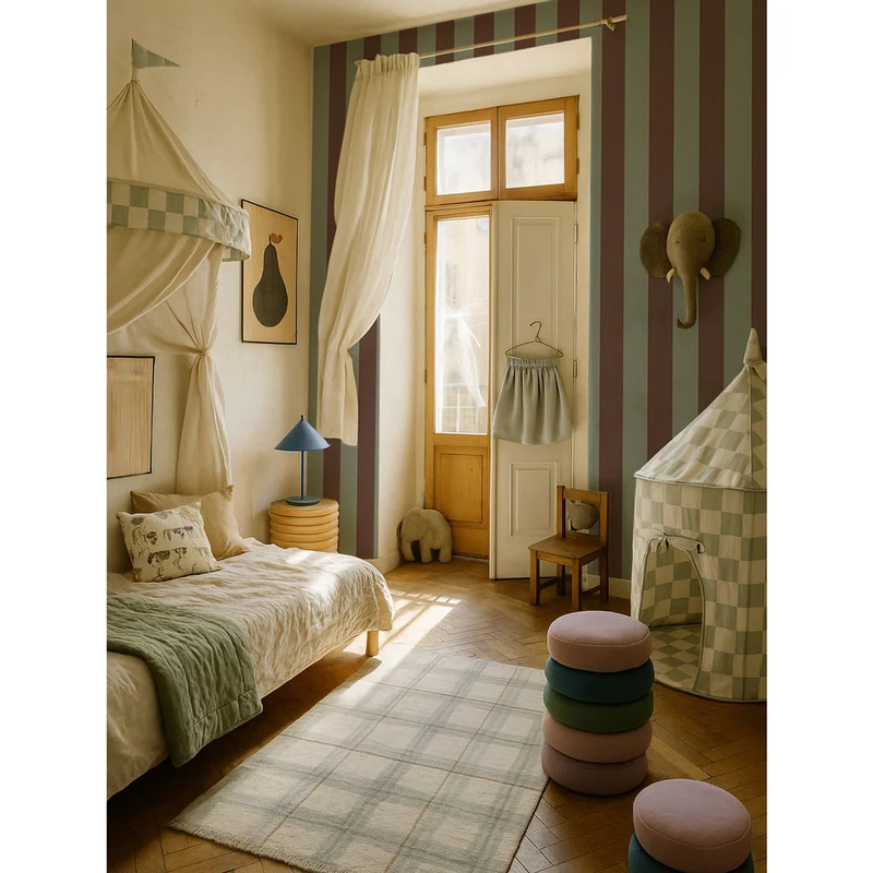 Dekornik Tapete Wide stripes classy brown and mint Streifen 50 x 280
