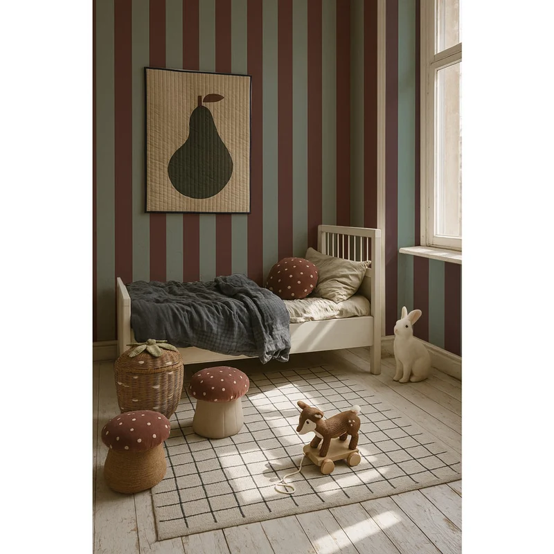 Dekornik Tapete Wide stripes classy brown and mint Streifen 50 x 280