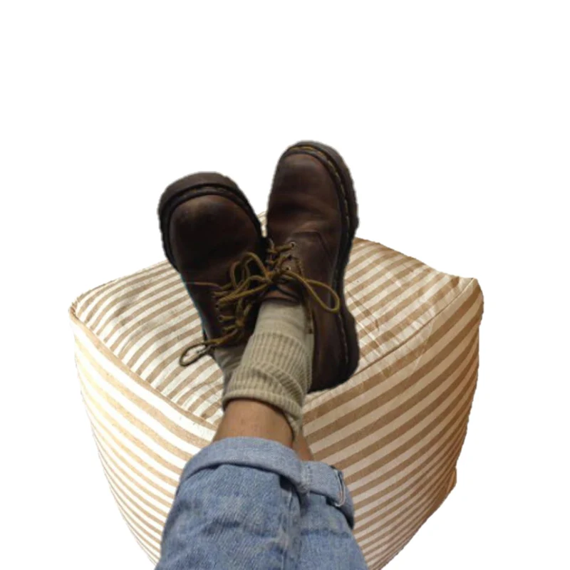 Square Pouf Ottoman Cover, Square floor pillow, Ottoman Pouf
