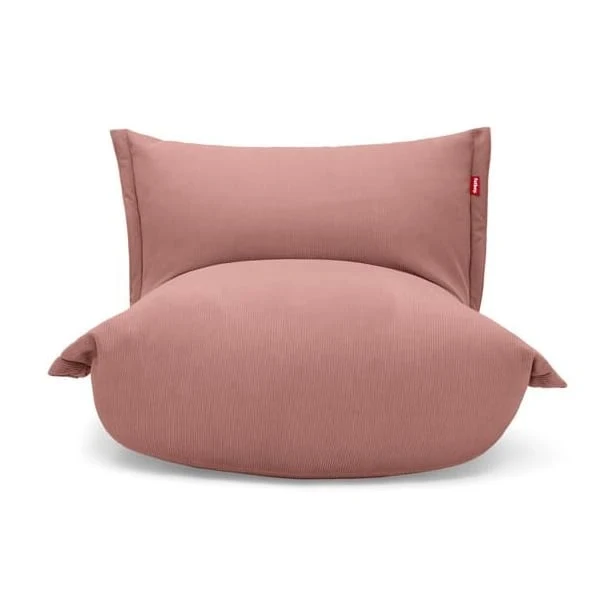 Fauteuil lounge en tissu côtelé rose 102x85x75cm BonBaron Slim - Fatboy