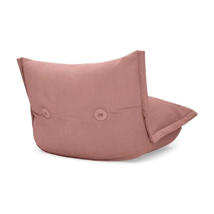 Fauteuil lounge en tissu côtelé rose 102x85x75cm BonBaron Slim - Fatboy