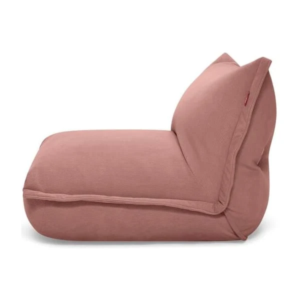Fauteuil lounge en tissu côtelé rose 102x85x75cm BonBaron Slim - Fatboy
