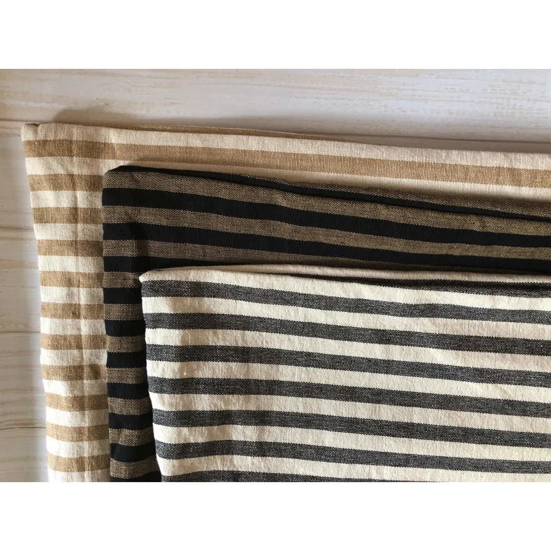 Beige Ticking Stripe Pillows, Cotton Pet Bed Cover