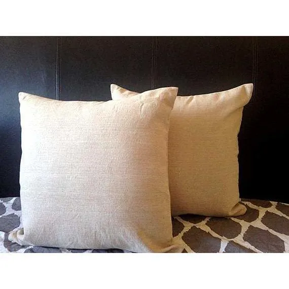 Beige Cotton Pillows