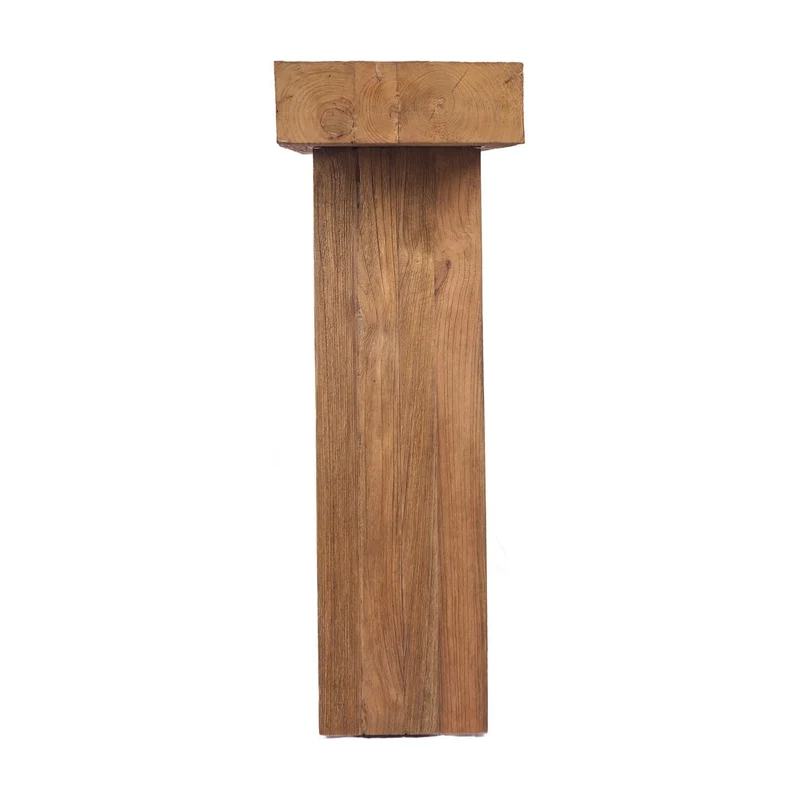 Console en teck massif naturel marron 30x86x87cm Stance - Bazar Bizar