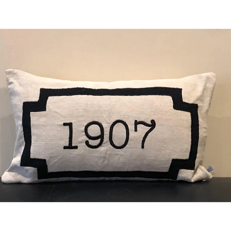 House Number Pillow, House Lumbar Pillow, Custom Number Pillow