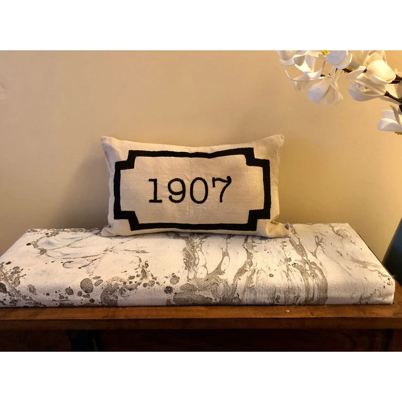 House Number Pillow, House Lumbar Pillow, Custom Number Pillow
