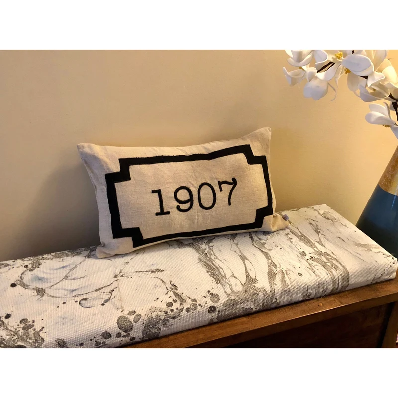 House Number Pillow, House Lumbar Pillow, Custom Number Pillow
