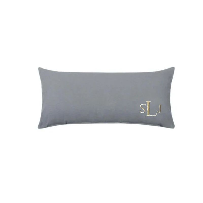 Monogrammed Lumbar Pillow Cover, Monogram Wedding Gift