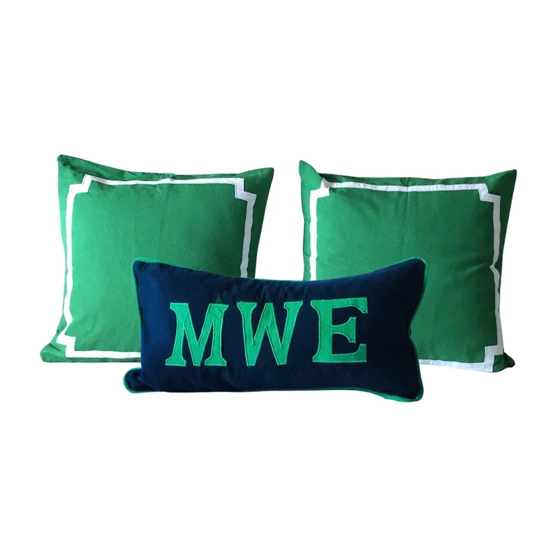 Applique Name Pillow, 14x36 Monogrammed Pillow Covers