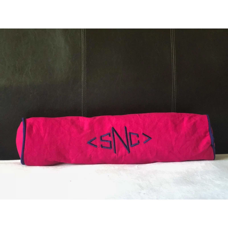 Pink Decorative Pillow for Bed, Monogram Personalized Cushions