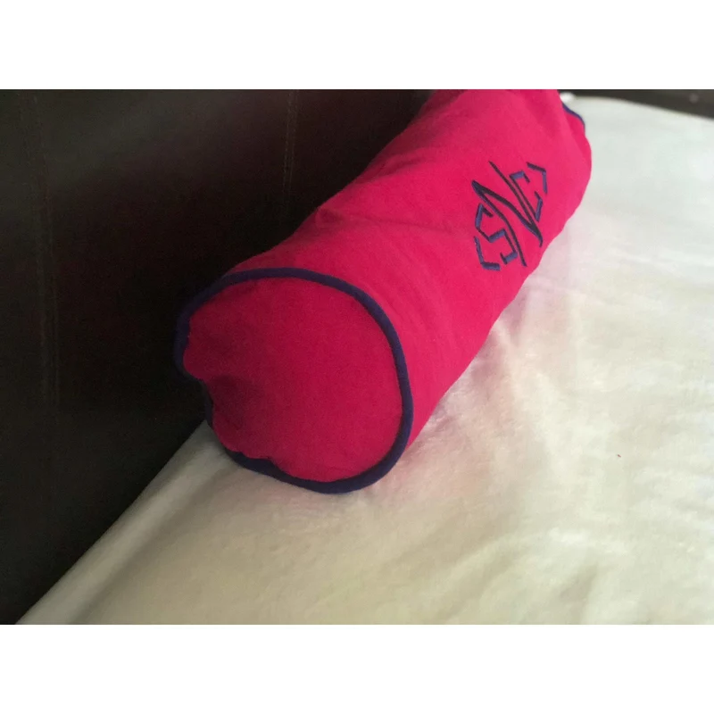 Pink Decorative Pillow for Bed, Monogram Personalized Cushions