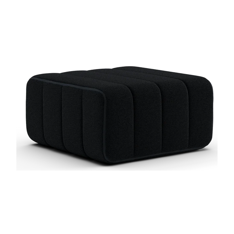 Module en tissu Sera en laine noir 68x68x34cm Curt - Ambivalenz