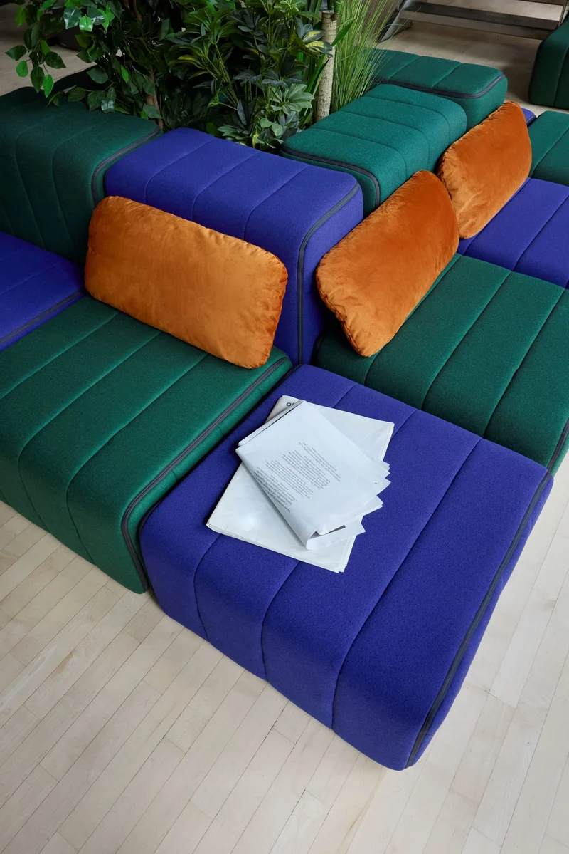 Module en tissu Sera en laine noir 68x68x34cm Curt - Ambivalenz