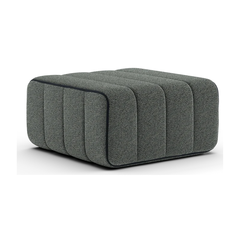 Module en tissu Sera en laine gris foncé 68x68x34cm Curt - Ambivalenz