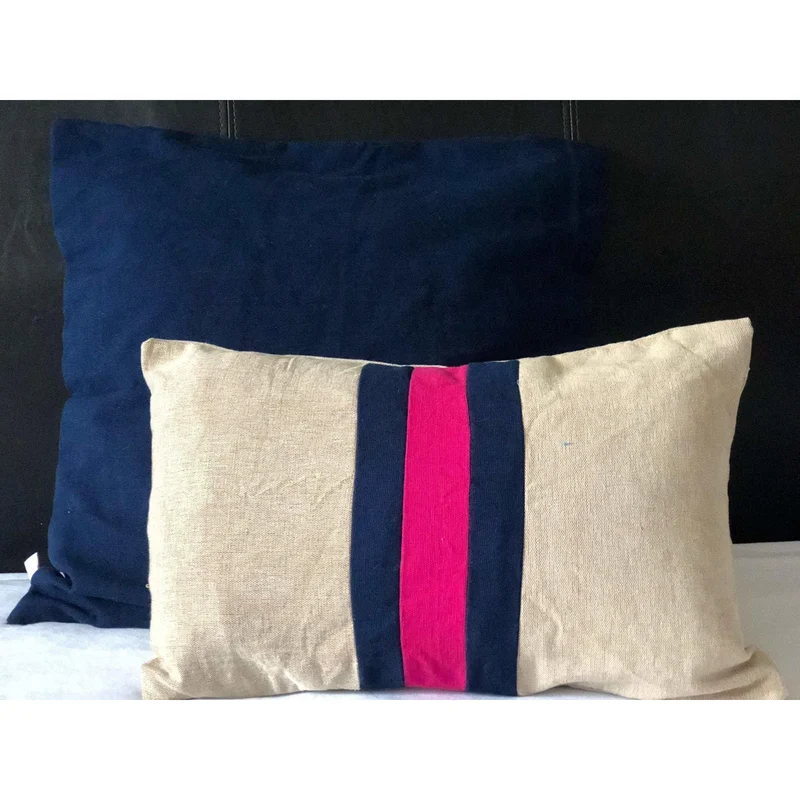 Three Tone Lumbar Colorblock Pillows