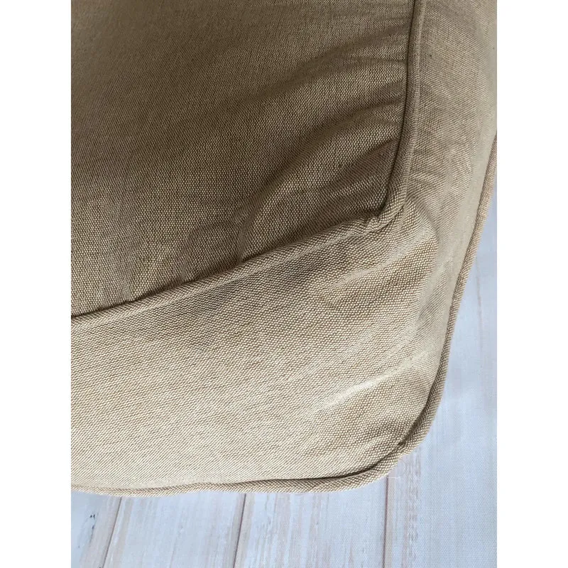 Beige Boxedge Cushion Floor Pillows, Floor Cushion Cover